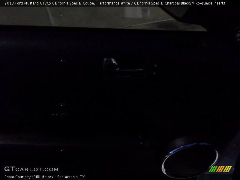 Performance White / California Special Charcoal Black/Miko-suede Inserts 2013 Ford Mustang GT/CS California Special Coupe