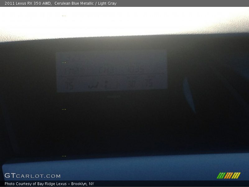 Cerulean Blue Metallic / Light Gray 2011 Lexus RX 350 AWD