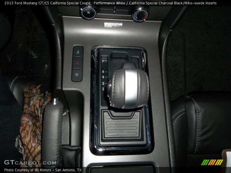 Performance White / California Special Charcoal Black/Miko-suede Inserts 2013 Ford Mustang GT/CS California Special Coupe