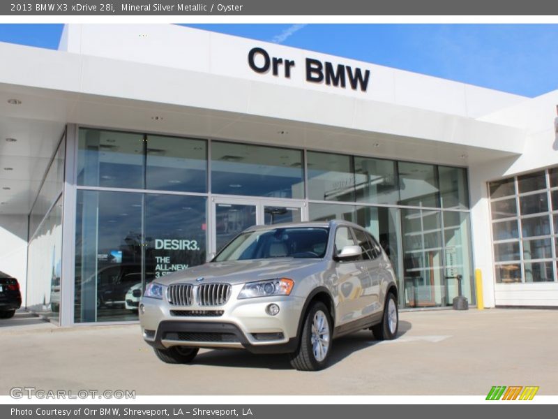 Mineral Silver Metallic / Oyster 2013 BMW X3 xDrive 28i