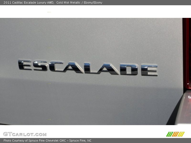 Gold Mist Metallic / Ebony/Ebony 2011 Cadillac Escalade Luxury AWD
