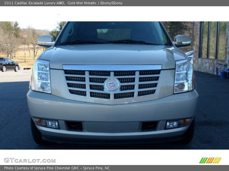 Gold Mist Metallic / Ebony/Ebony 2011 Cadillac Escalade Luxury AWD