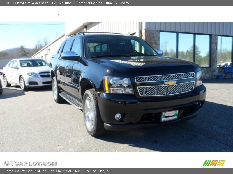 Black / Ebony 2013 Chevrolet Avalanche LTZ 4x4 Black Diamond Edition