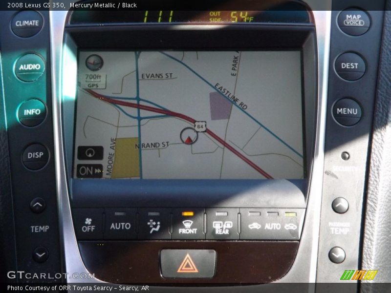 Mercury Metallic / Black 2008 Lexus GS 350