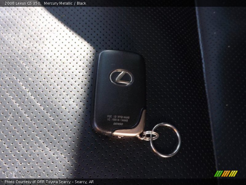 Mercury Metallic / Black 2008 Lexus GS 350
