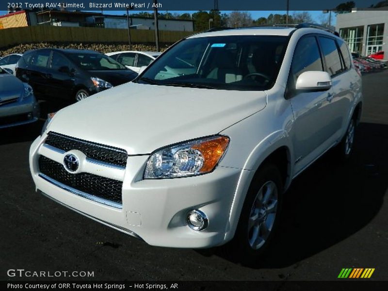 Blizzard White Pearl / Ash 2012 Toyota RAV4 Limited
