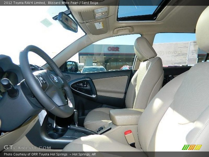 Blizzard White Pearl / Sand Beige 2012 Toyota RAV4 Limited