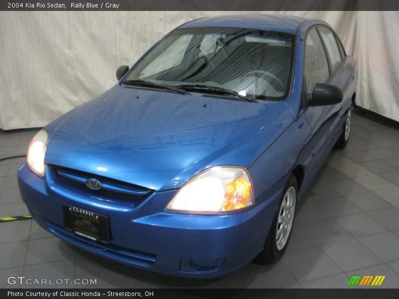 Rally Blue / Gray 2004 Kia Rio Sedan