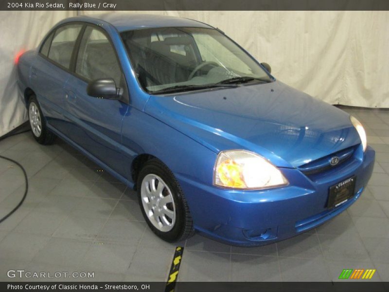 Rally Blue / Gray 2004 Kia Rio Sedan