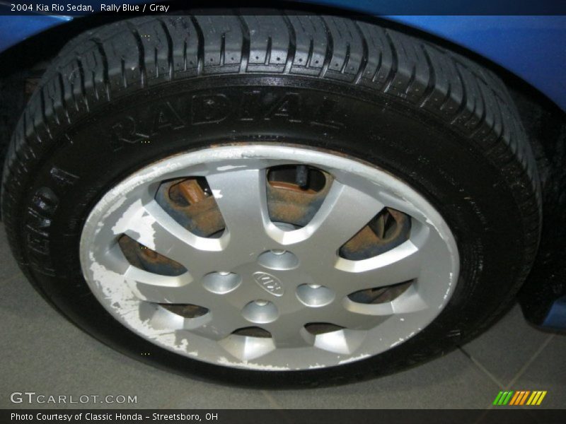 Rally Blue / Gray 2004 Kia Rio Sedan