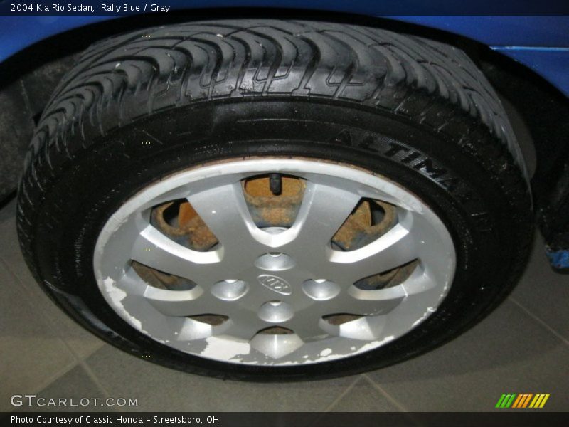 Rally Blue / Gray 2004 Kia Rio Sedan