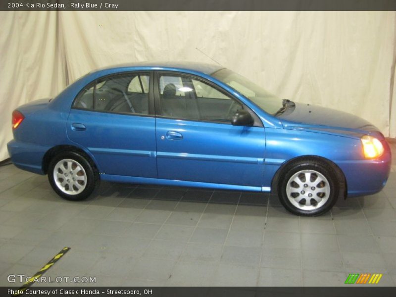 Rally Blue / Gray 2004 Kia Rio Sedan