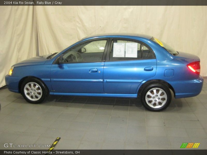 Rally Blue / Gray 2004 Kia Rio Sedan