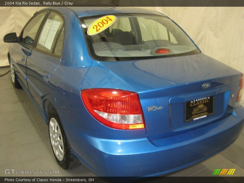 Rally Blue / Gray 2004 Kia Rio Sedan