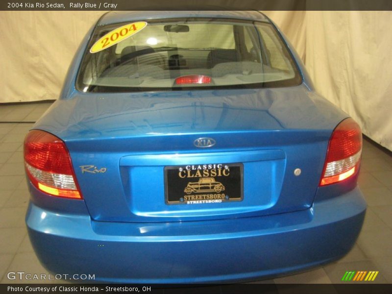 Rally Blue / Gray 2004 Kia Rio Sedan