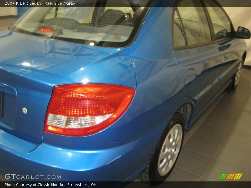 Rally Blue / Gray 2004 Kia Rio Sedan