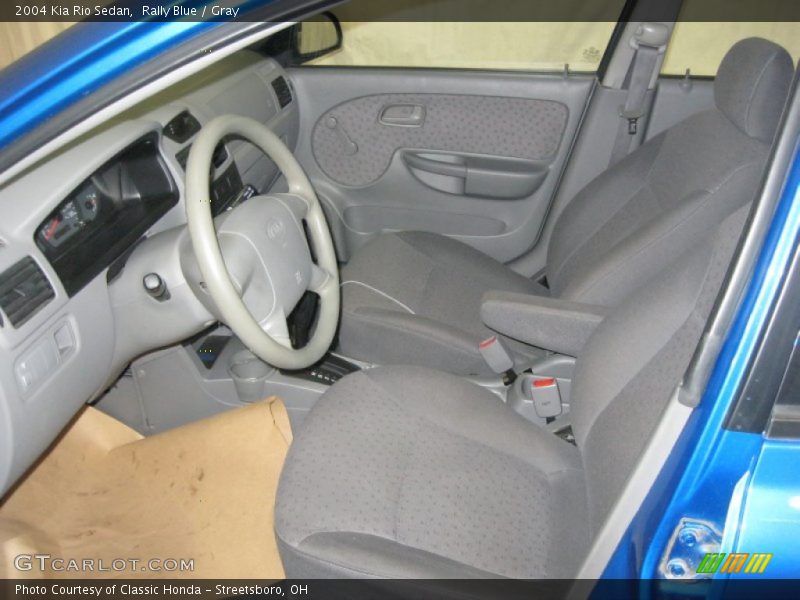 Rally Blue / Gray 2004 Kia Rio Sedan