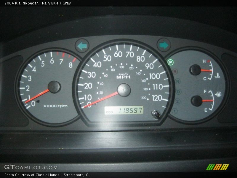 Rally Blue / Gray 2004 Kia Rio Sedan