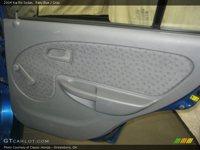 Rally Blue / Gray 2004 Kia Rio Sedan