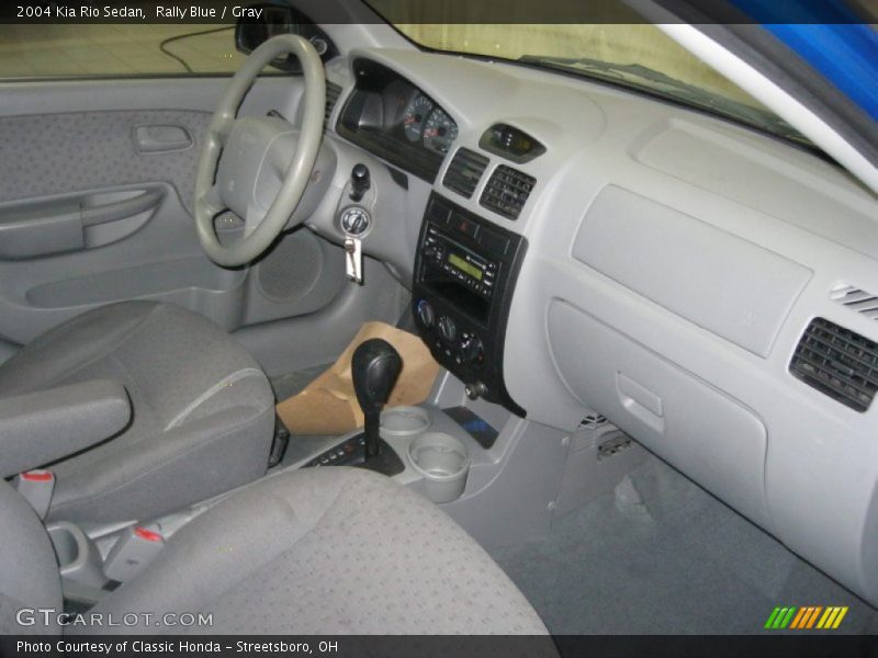 Rally Blue / Gray 2004 Kia Rio Sedan