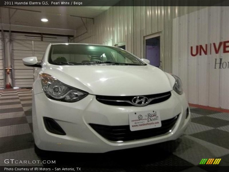 Pearl White / Beige 2011 Hyundai Elantra GLS