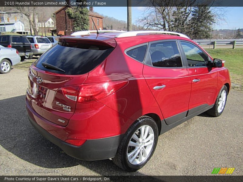 Garnet Red / Taupe 2010 Hyundai Tucson Limited AWD