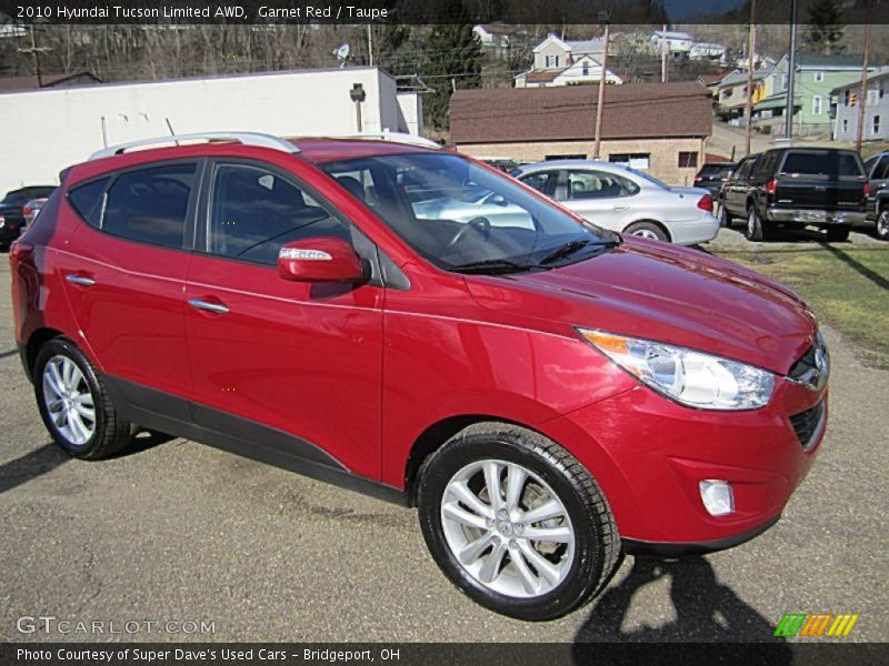 Garnet Red / Taupe 2010 Hyundai Tucson Limited AWD