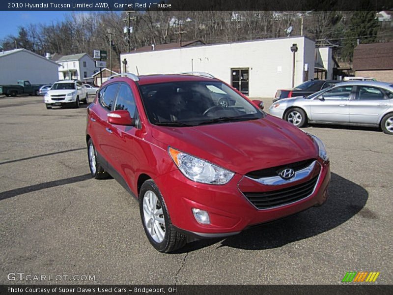 Garnet Red / Taupe 2010 Hyundai Tucson Limited AWD