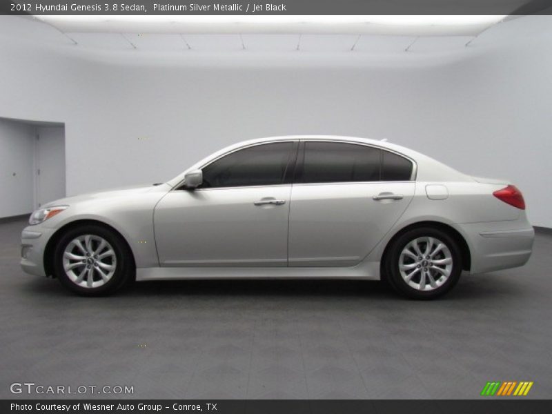 Platinum Silver Metallic / Jet Black 2012 Hyundai Genesis 3.8 Sedan