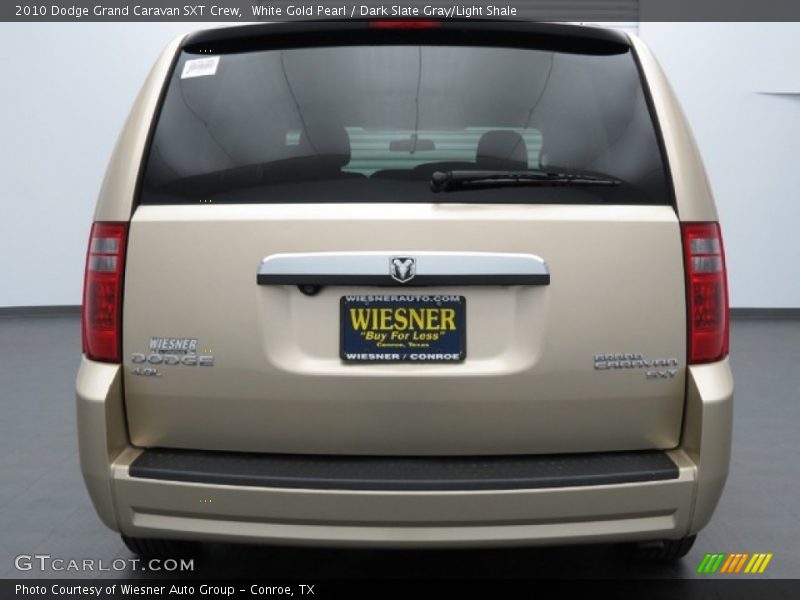 White Gold Pearl / Dark Slate Gray/Light Shale 2010 Dodge Grand Caravan SXT Crew