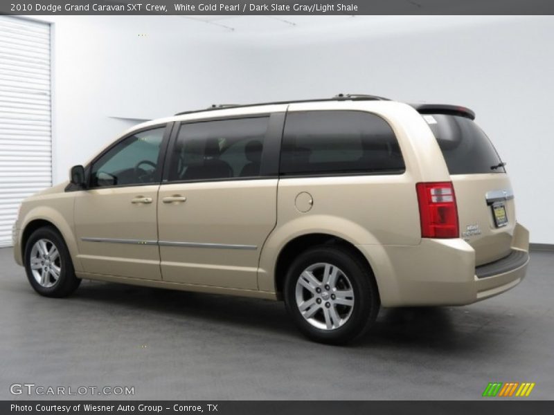 White Gold Pearl / Dark Slate Gray/Light Shale 2010 Dodge Grand Caravan SXT Crew