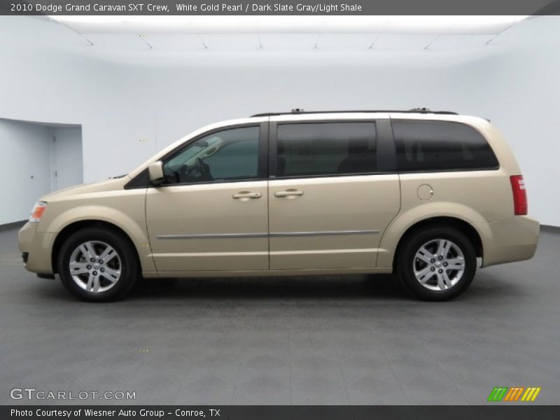 White Gold Pearl / Dark Slate Gray/Light Shale 2010 Dodge Grand Caravan SXT Crew