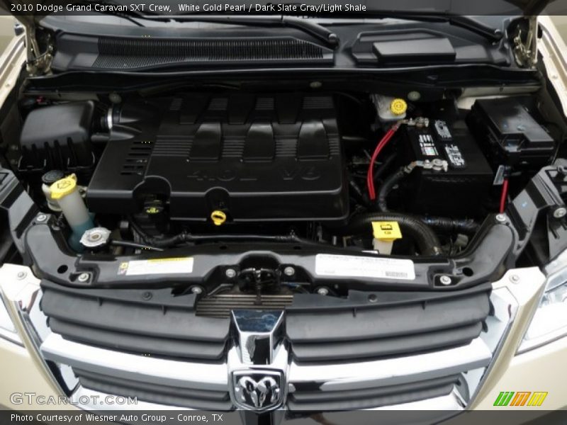 White Gold Pearl / Dark Slate Gray/Light Shale 2010 Dodge Grand Caravan SXT Crew