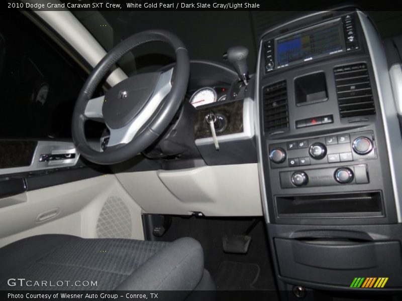 White Gold Pearl / Dark Slate Gray/Light Shale 2010 Dodge Grand Caravan SXT Crew