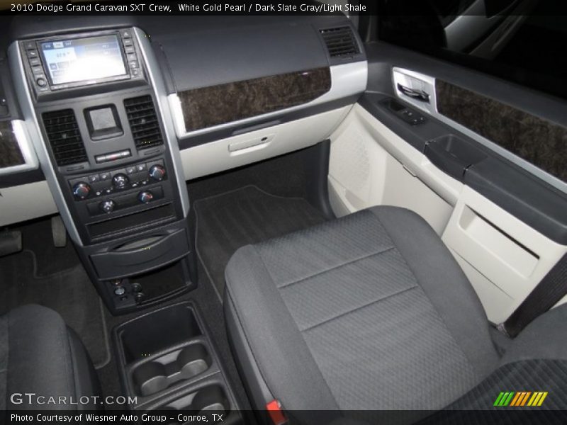 White Gold Pearl / Dark Slate Gray/Light Shale 2010 Dodge Grand Caravan SXT Crew
