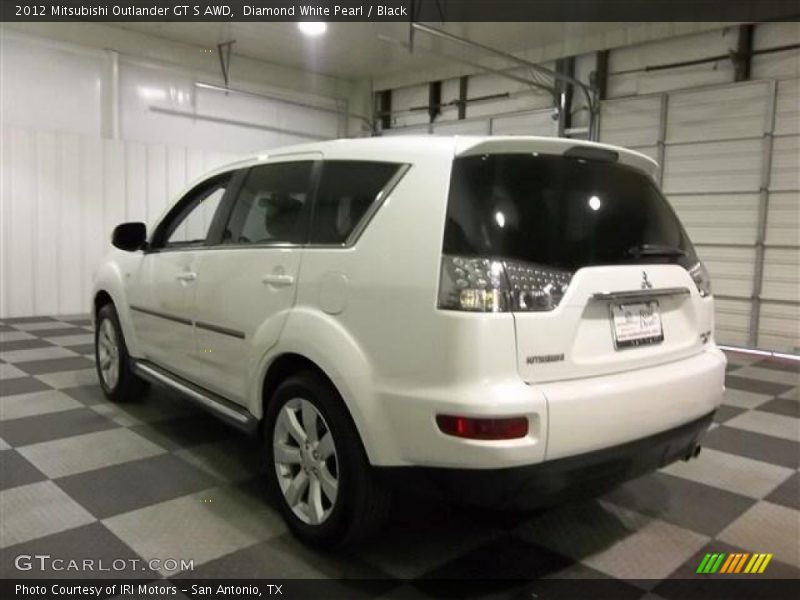 Diamond White Pearl / Black 2012 Mitsubishi Outlander GT S AWD