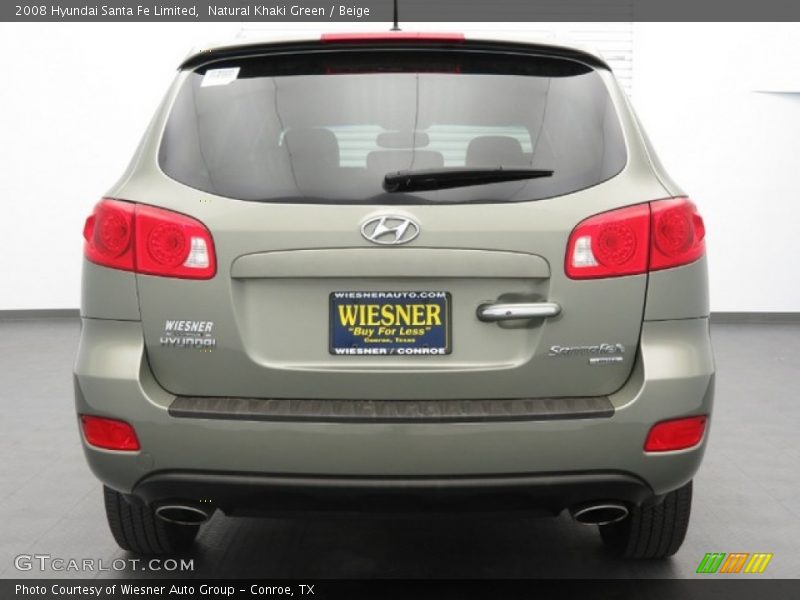 Natural Khaki Green / Beige 2008 Hyundai Santa Fe Limited