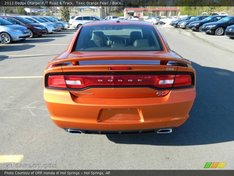 Toxic Orange Pearl / Black 2011 Dodge Charger R/T Road & Track
