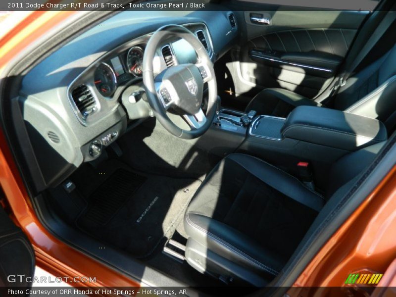 Toxic Orange Pearl / Black 2011 Dodge Charger R/T Road & Track