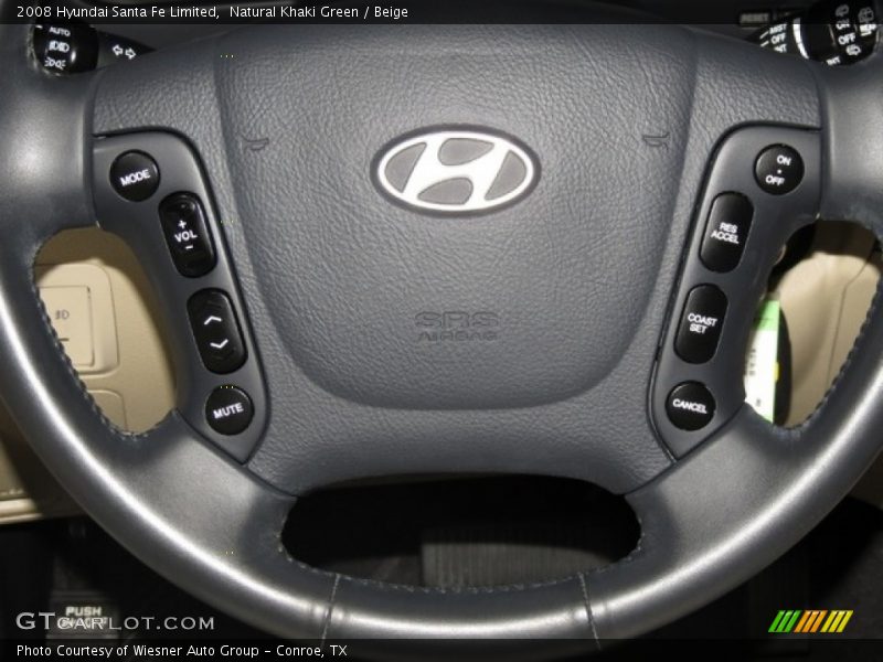Natural Khaki Green / Beige 2008 Hyundai Santa Fe Limited
