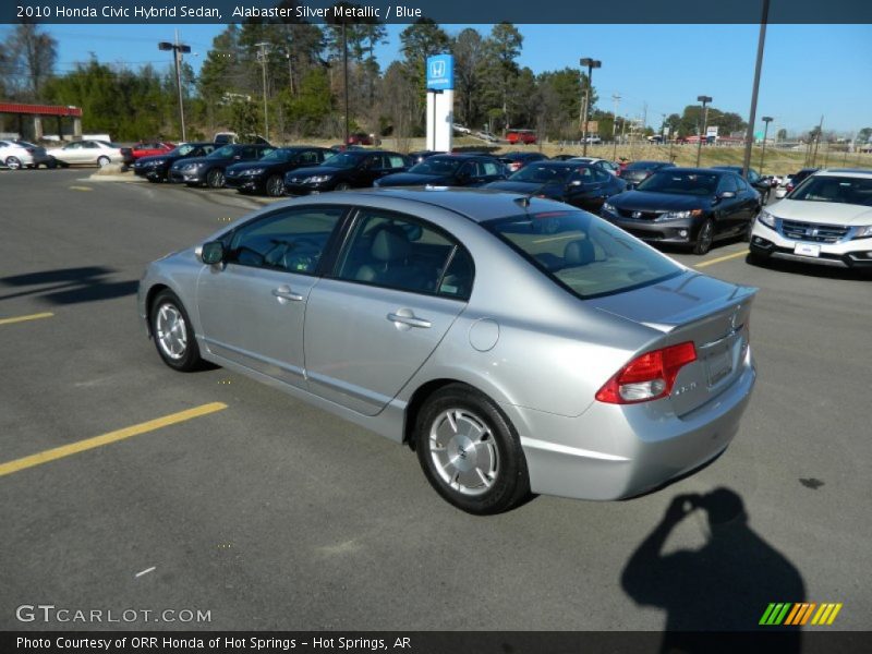 Alabaster Silver Metallic / Blue 2010 Honda Civic Hybrid Sedan