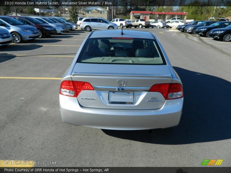 Alabaster Silver Metallic / Blue 2010 Honda Civic Hybrid Sedan