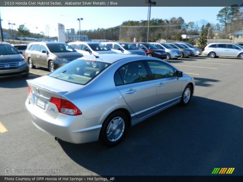 Alabaster Silver Metallic / Blue 2010 Honda Civic Hybrid Sedan
