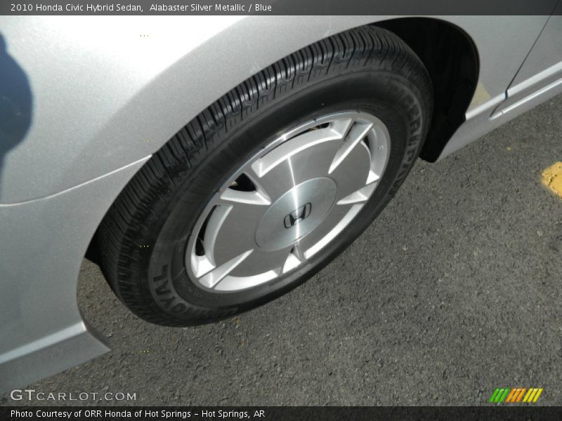 Alabaster Silver Metallic / Blue 2010 Honda Civic Hybrid Sedan