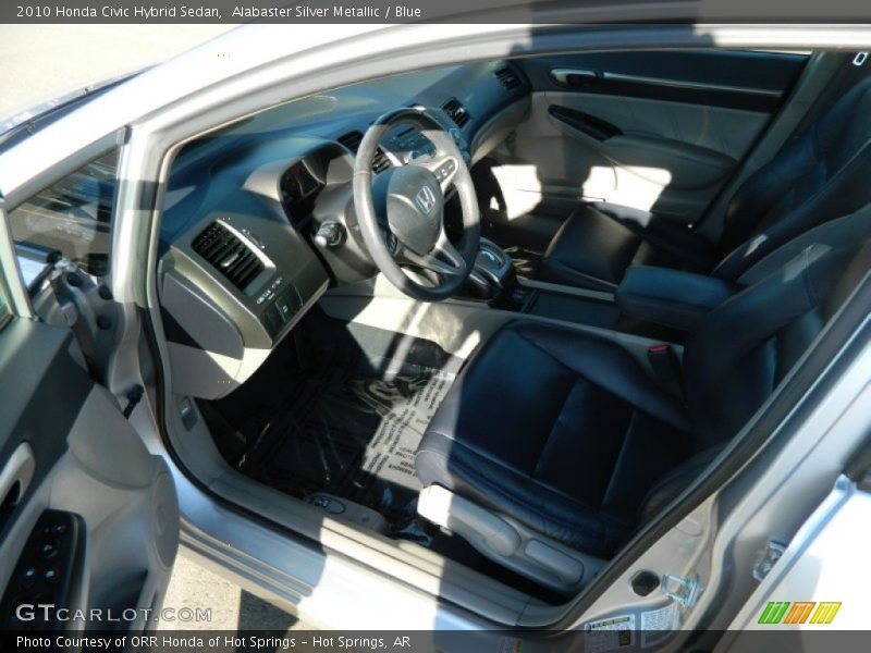 Alabaster Silver Metallic / Blue 2010 Honda Civic Hybrid Sedan