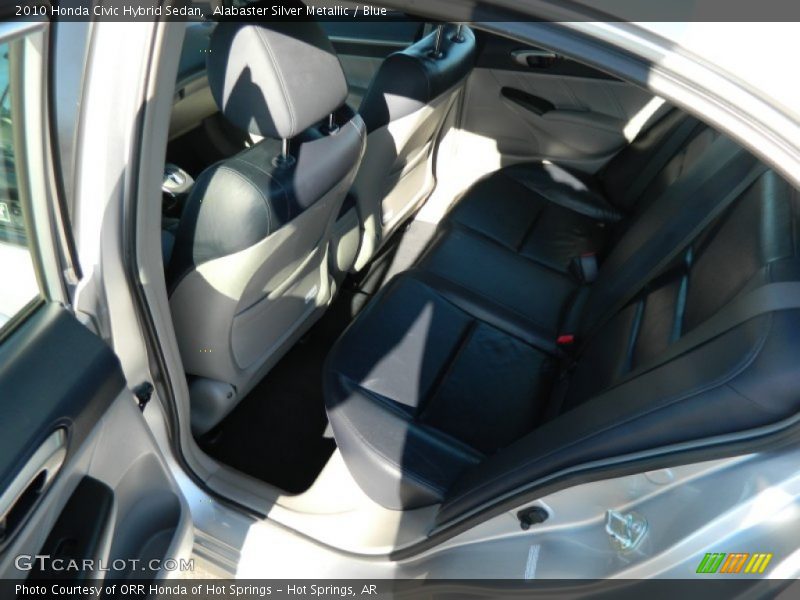 Alabaster Silver Metallic / Blue 2010 Honda Civic Hybrid Sedan