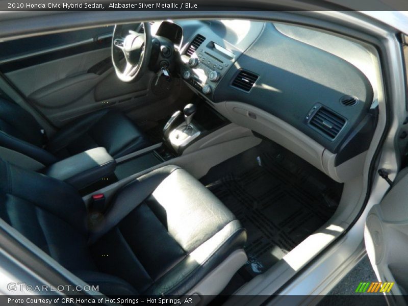 Alabaster Silver Metallic / Blue 2010 Honda Civic Hybrid Sedan