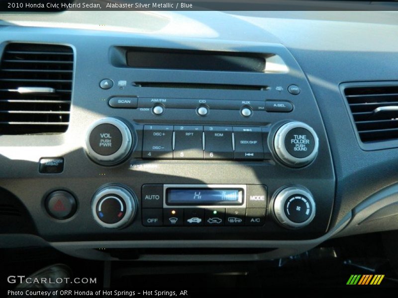 Alabaster Silver Metallic / Blue 2010 Honda Civic Hybrid Sedan