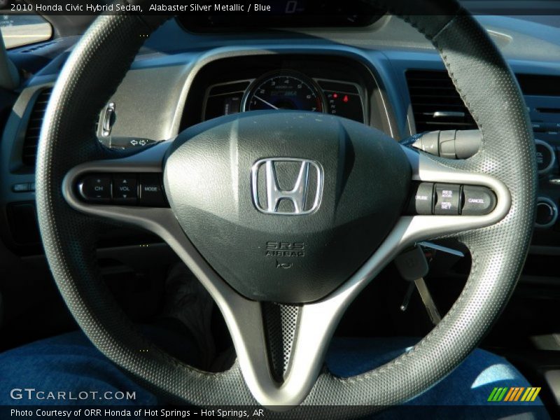 Alabaster Silver Metallic / Blue 2010 Honda Civic Hybrid Sedan