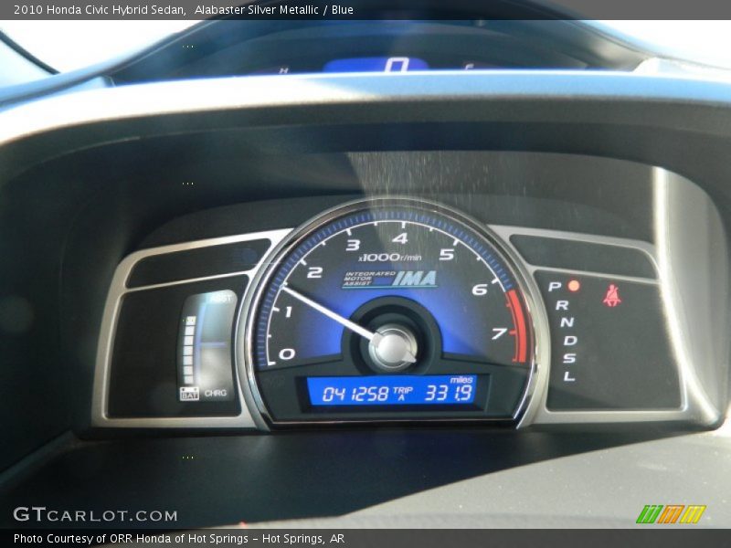Alabaster Silver Metallic / Blue 2010 Honda Civic Hybrid Sedan